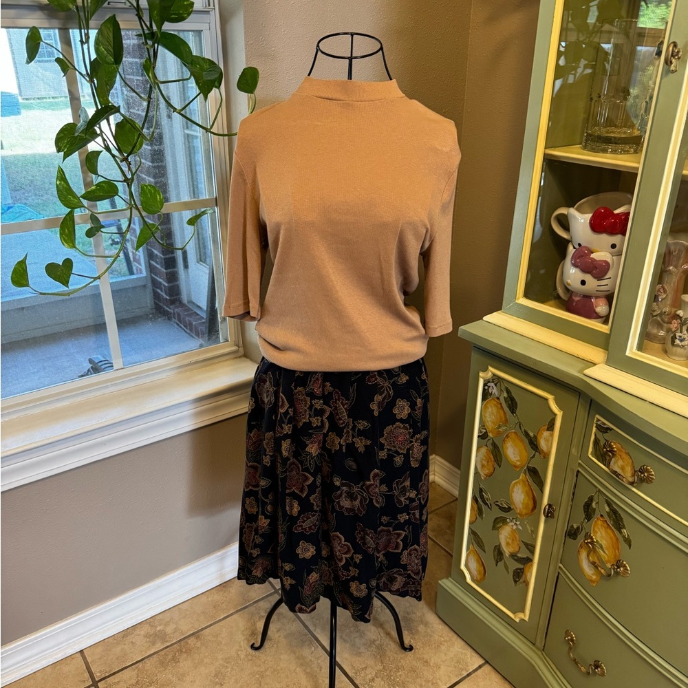 Sag Harbor Floral Midi Skirt